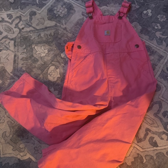Carhartt Girls' Loose Fit Canvas Bib Overalls - Picture 4 of 7